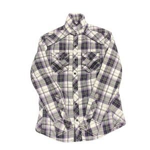 Buckle Black Button‑Up Shirt – Size Small